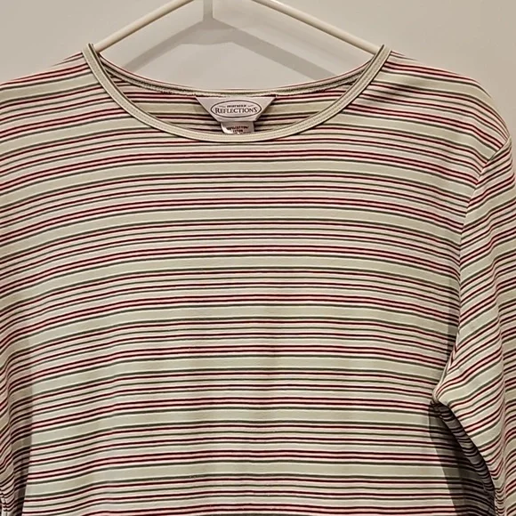 NORTHERN REFLECTIONS Top L/S Stripped Scoop Neck Women's XL - Picture 7 of 11